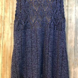 Pretty Crochet Knit Purple/ Mauve Vest